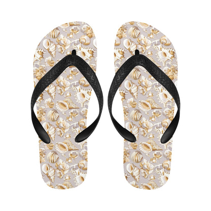 Seashell Print Design LKS309 Flip Flops