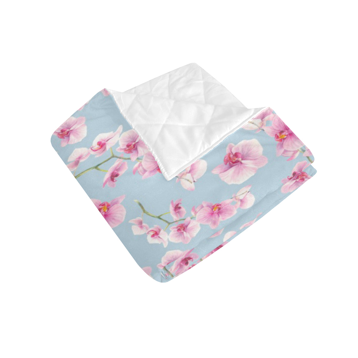 Orchid Pink Pattern Print Design OR01 Premium Quilt