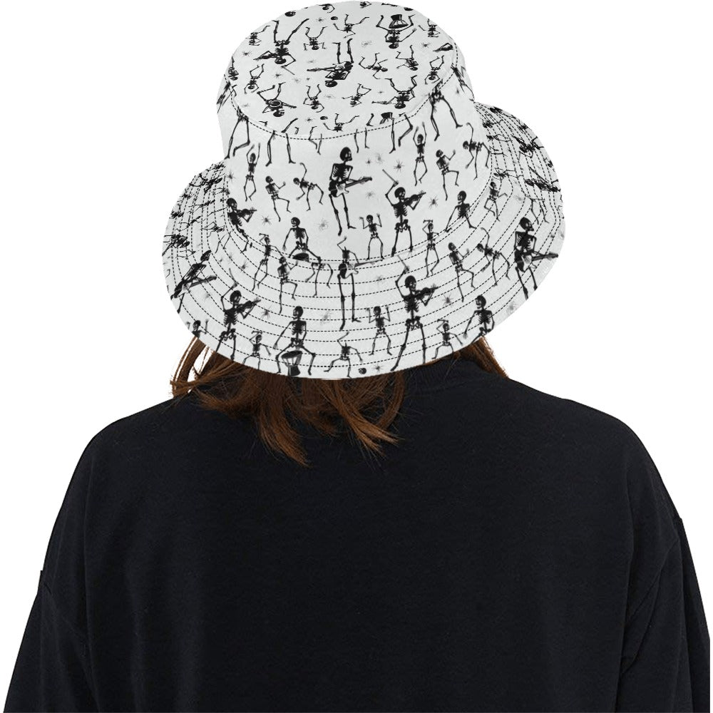 Skeleton Music Player Print Design LKS303 Unisex Bucket Hat