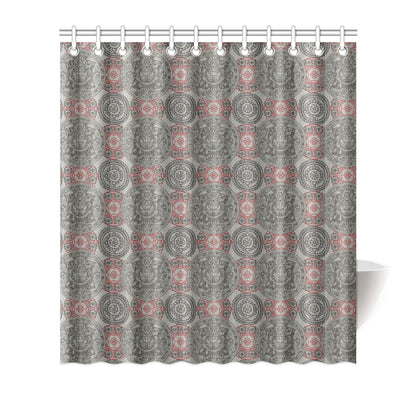 Calendar Aztec Style Print Pattern Shower Curtain