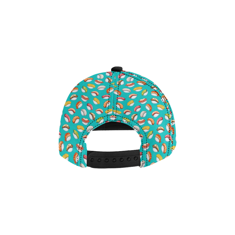 Sushi Themed Print Snapback Cap