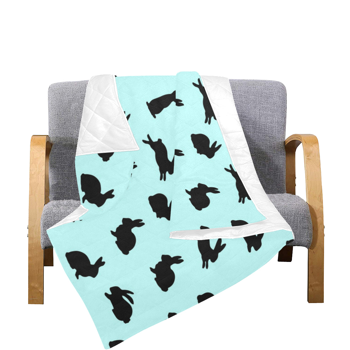 Rabbit Pattern Print Design RB010 Premium Quilt