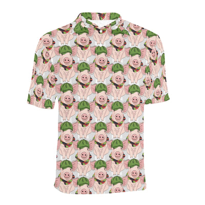 Pig Print Design LKS403 Men Polo Shirt