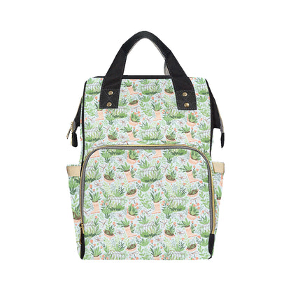 Gardening Pattern Print Design G04 Diaper Bag Backpack