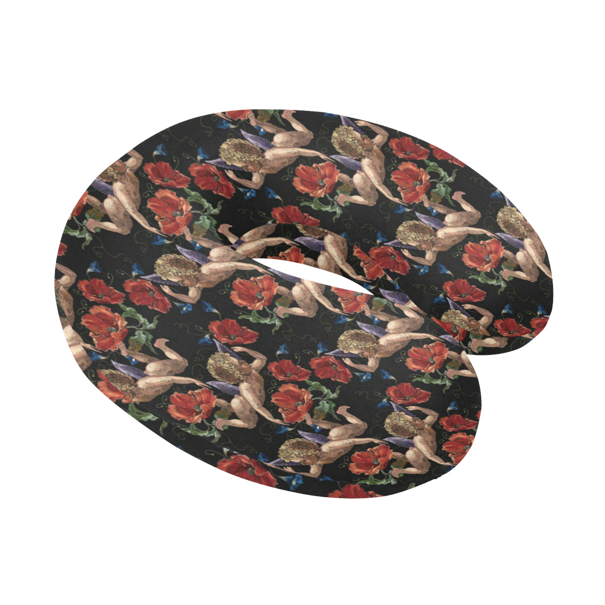Cupid Pattern Print Design 05 U-Shaped Travel Neck Pillow