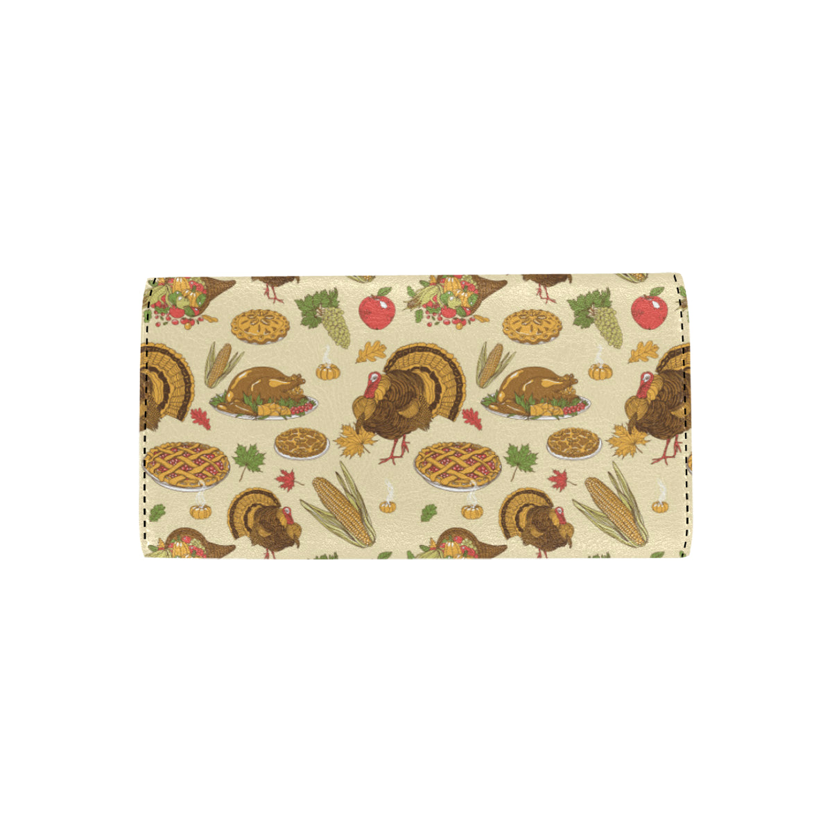 Turkey Pattern Print Design 02 Women's Trifold Wallet