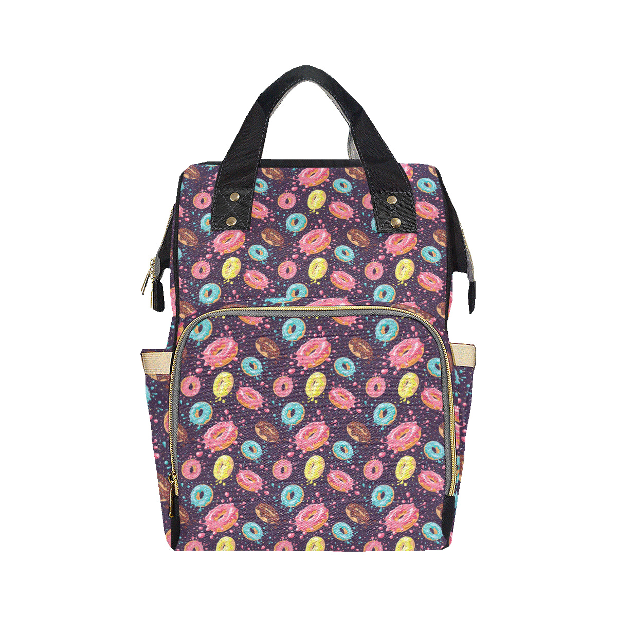 Donut Pattern Print Design DN03 Diaper Bag Backpack