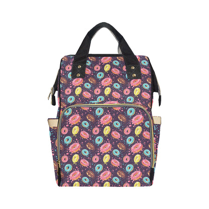 Donut Pattern Print Design DN03 Diaper Bag Backpack