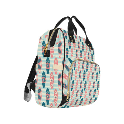 Aloha Hawaii Surfboard Pattern Print Design 02 Diaper Bag Backpack