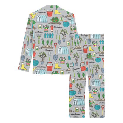 Gardening Pattern Print Design G07 Women's Long Pajama Set