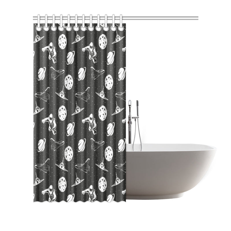 Space Astronauts Print Shower Curtain