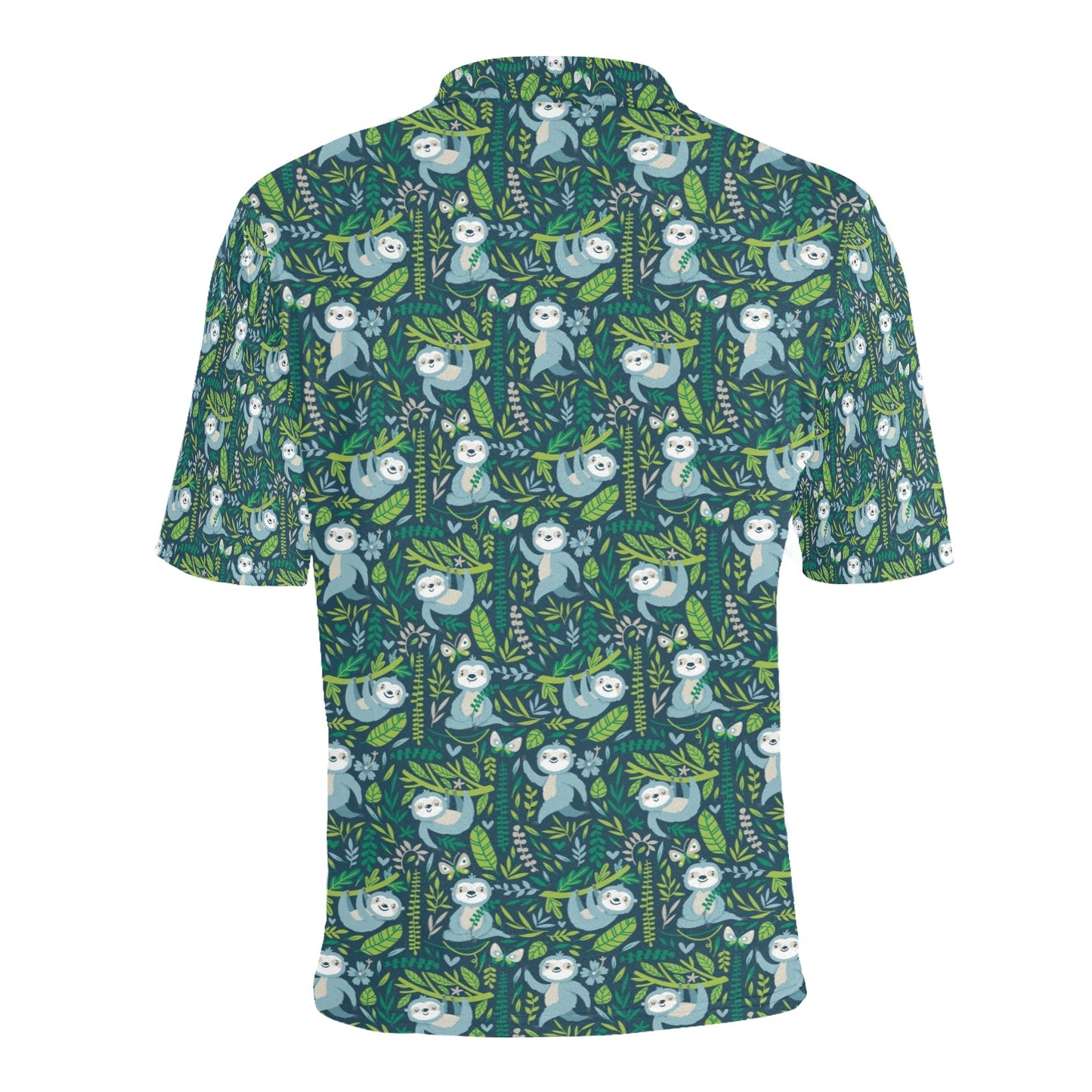 Sloth Print Design LKS304 Men Polo Shirt