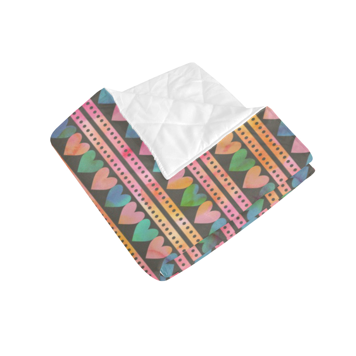 Heart Pattern Print Design HE010 Premium Quilt