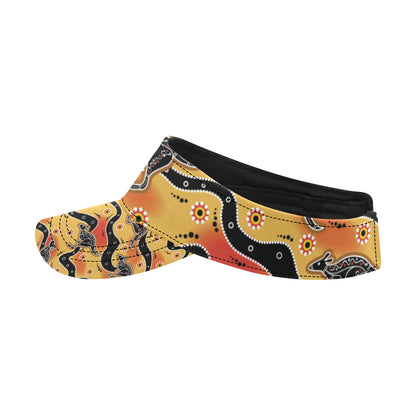 Kangaroos Aboriginal  Pattern Print Design 06 Unisex Sun Visor