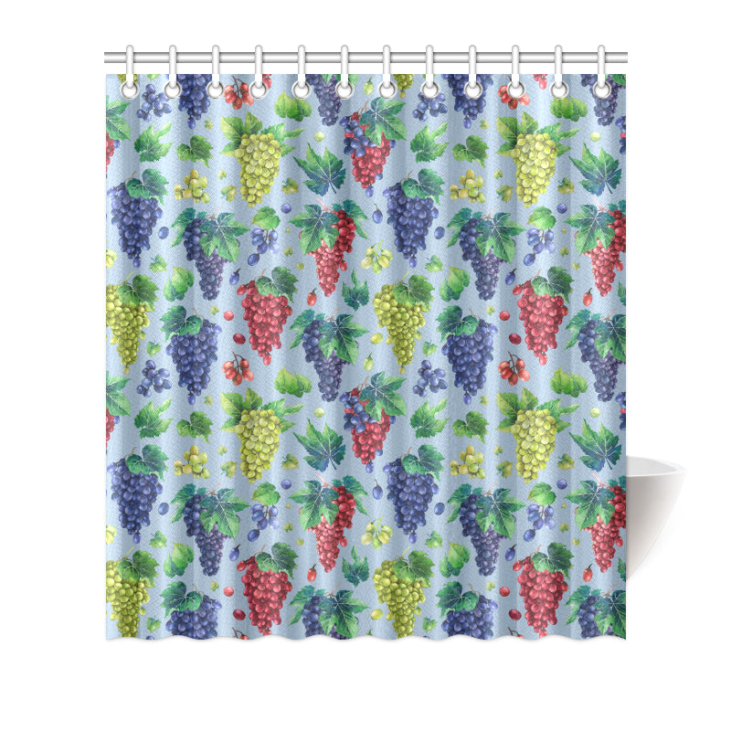 Grape Pattern Print Design GP06 Shower Curtain