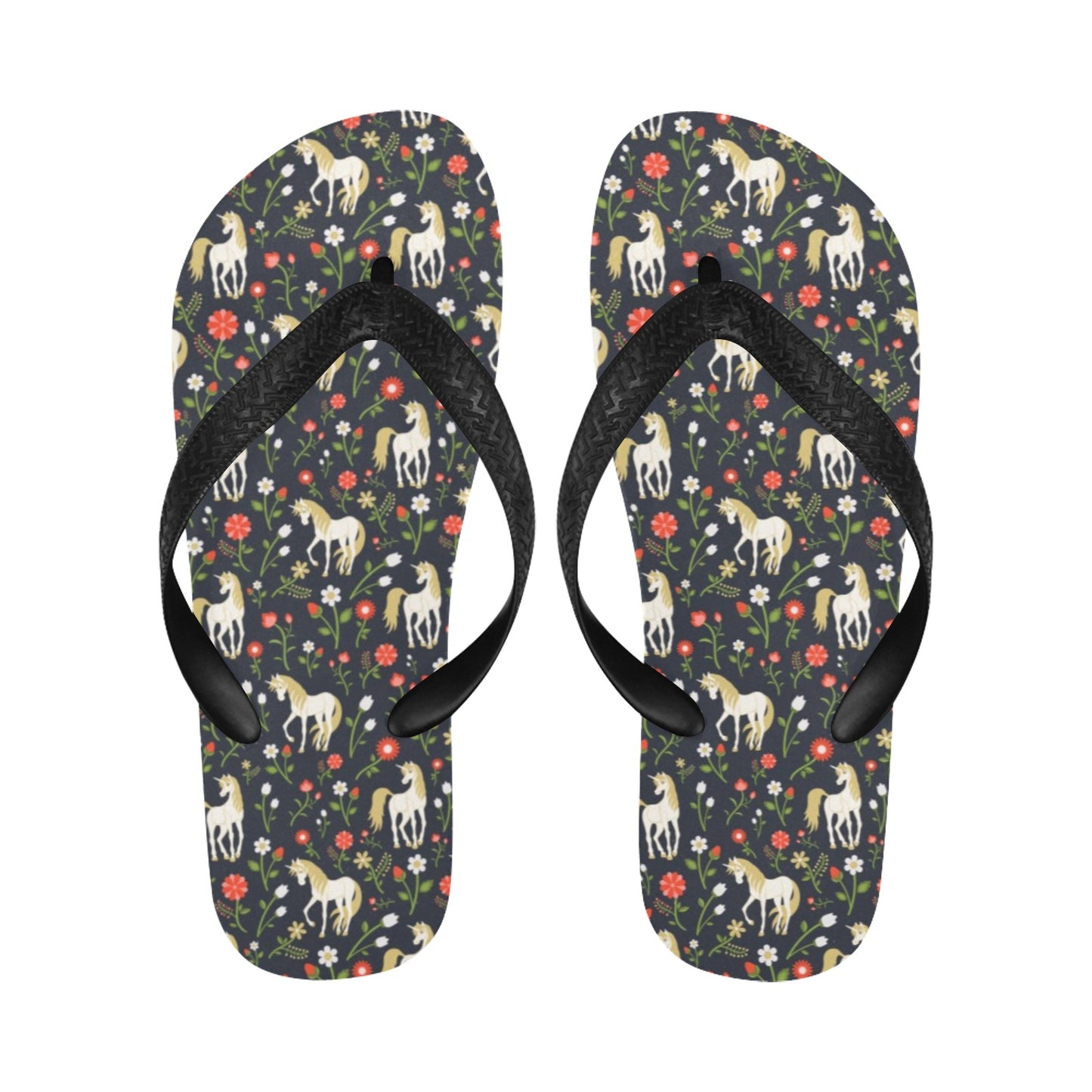 Unicorn Print Design LKS301 Flip Flops