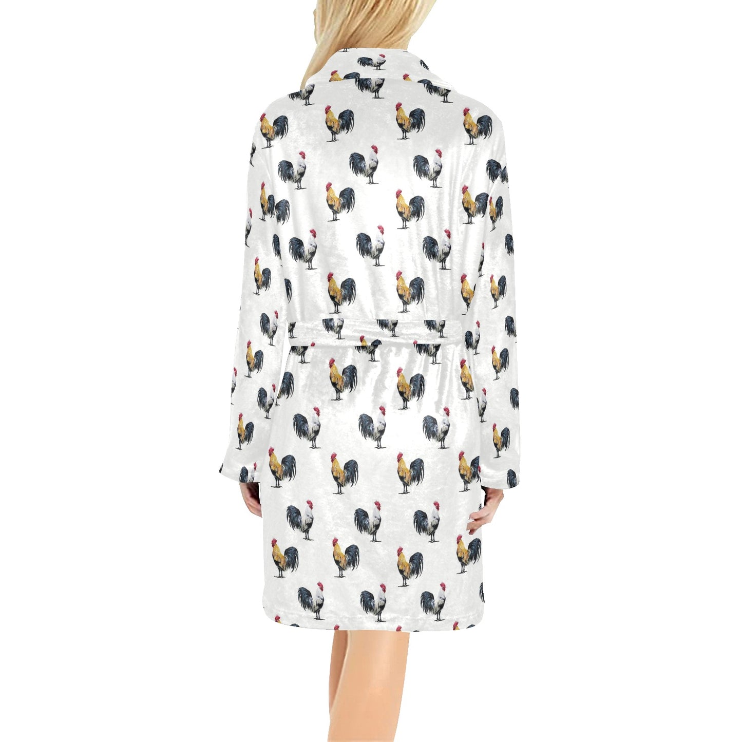 Chicken Pattern Print Design 02 Women's Fleece Robe