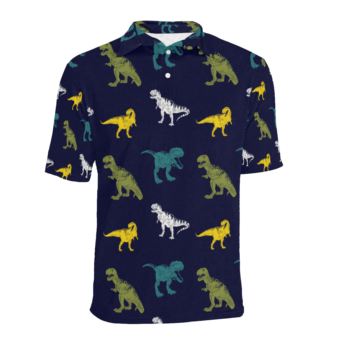 T Rex Pattern Print Design A07 Men Polo Shirt