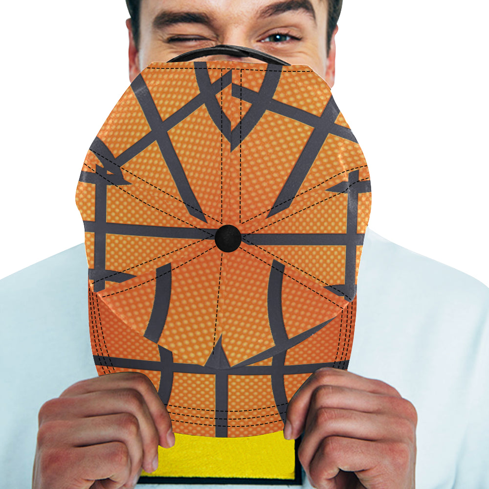 Basketball Texture Print Pattern Snapback Cap