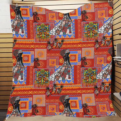 African Print Pattern Premium Quilt