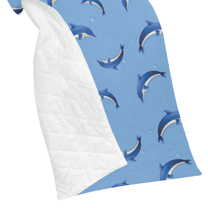 Dolphin Blue Print Premium Quilt