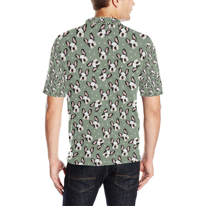 Boston Terrier Pattern Print Design 05 Men Polo Shirt