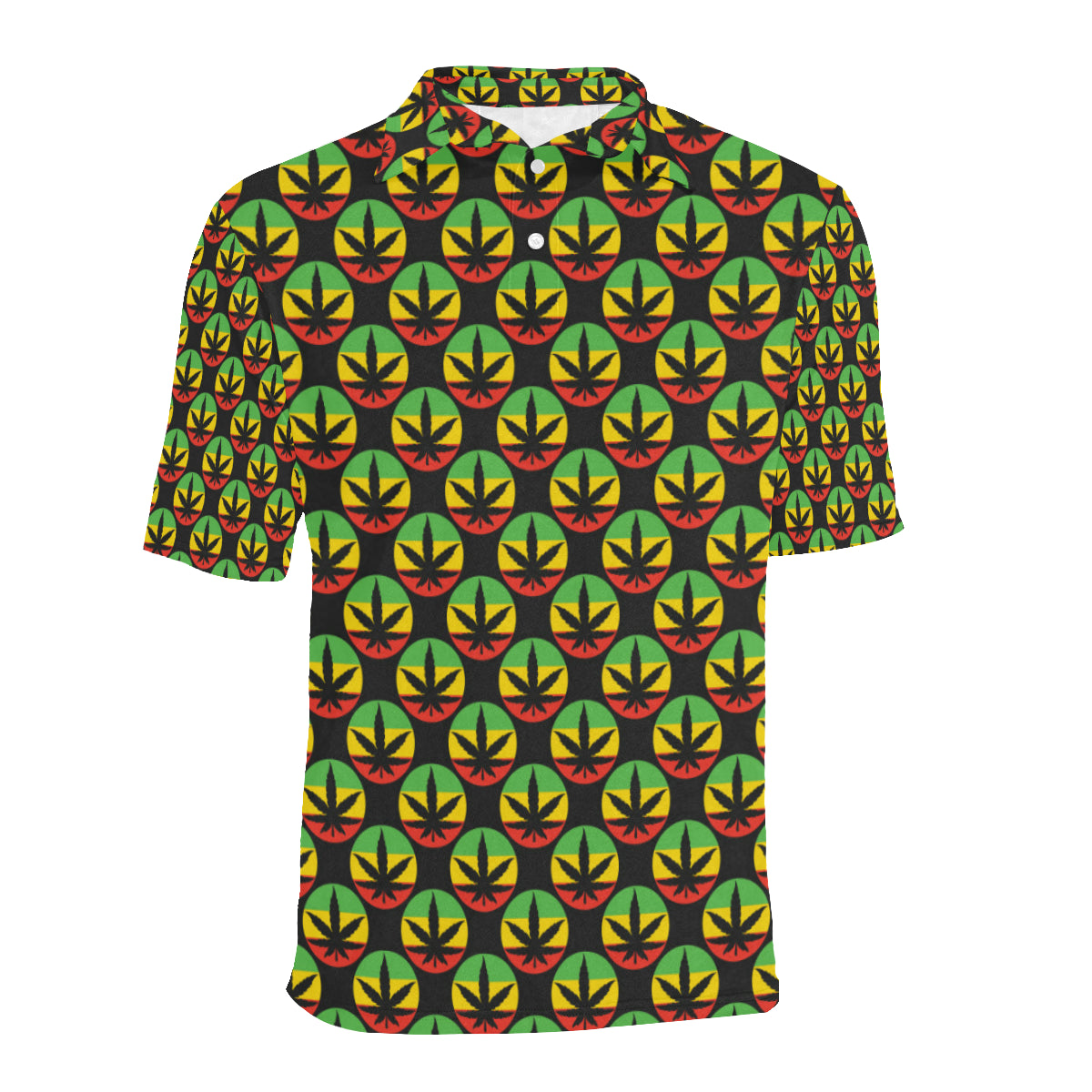 Rasta Reggae Color Design Men Polo Shirt