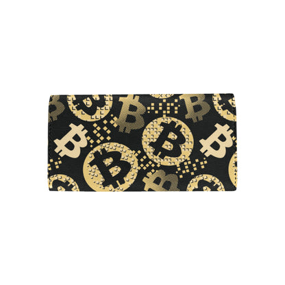 Bitcoin Pattern Print Design DO06 Women's Trifold Wallet