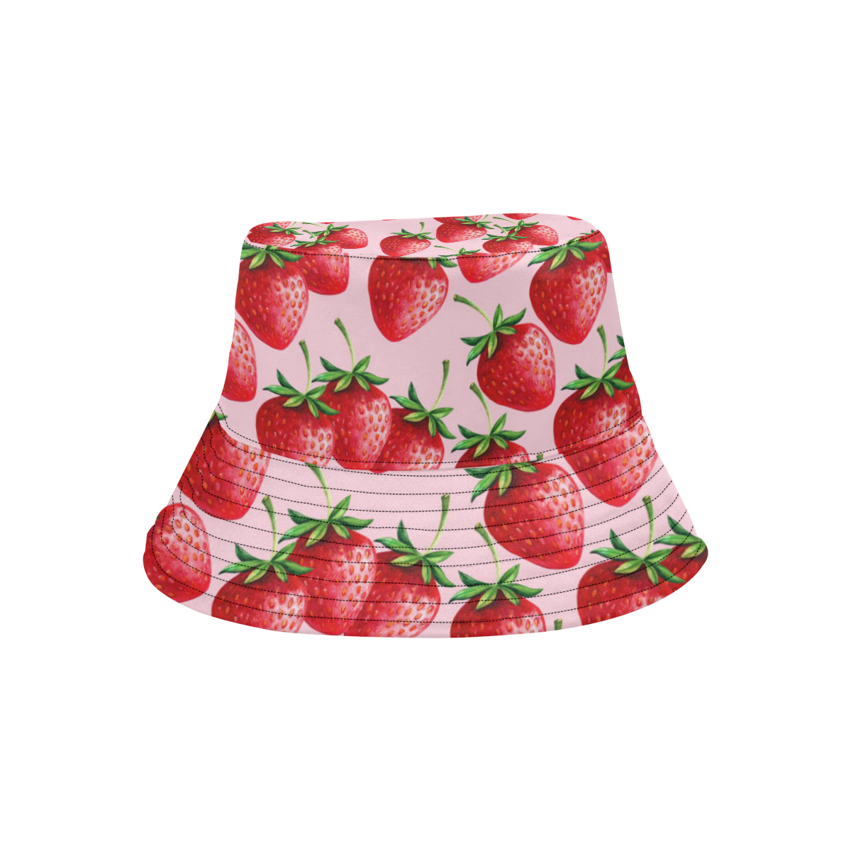 Strawberry Pattern Print Design SB03 Unisex Bucket Hat