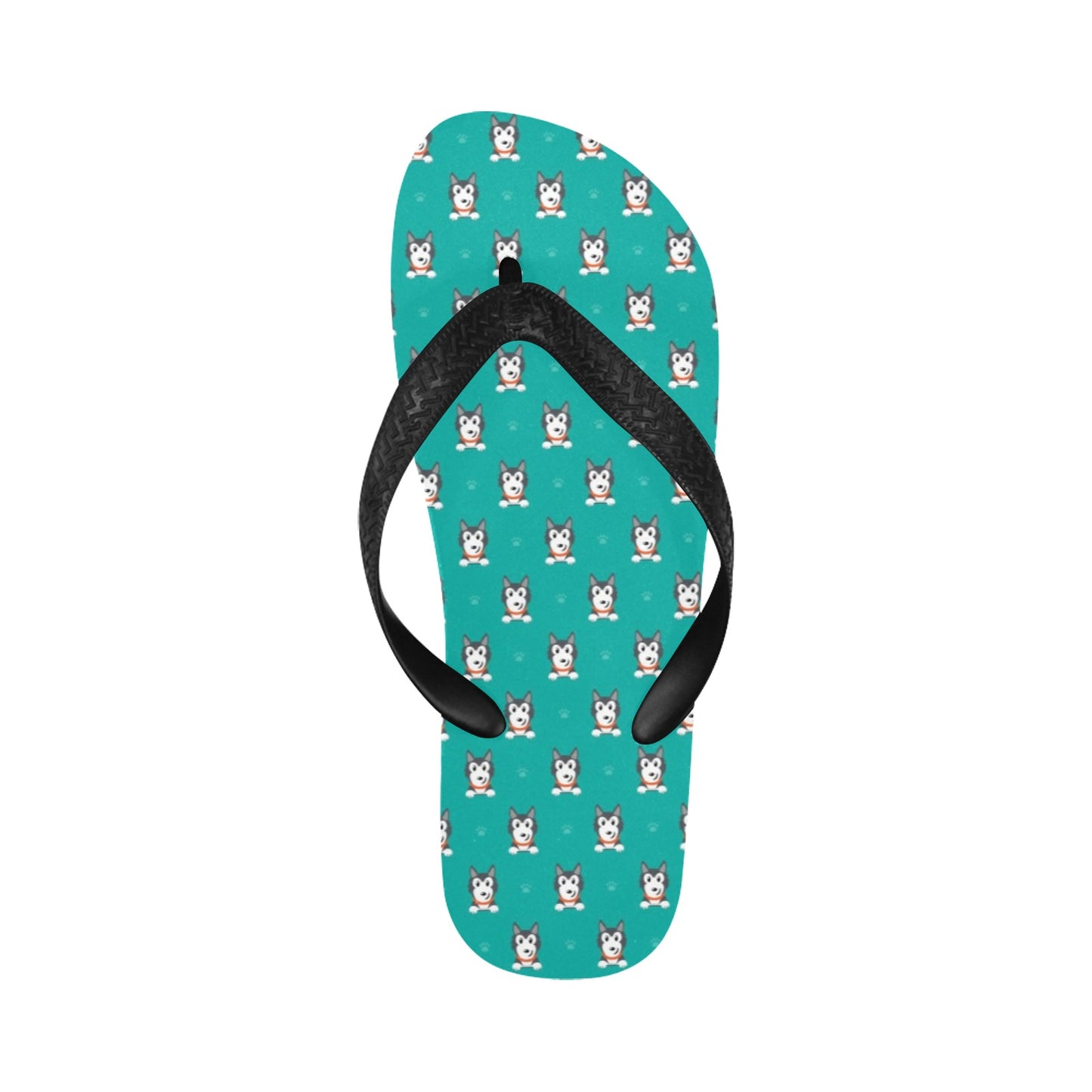 Siberian Huskies Print Design LKS304 Flip Flops