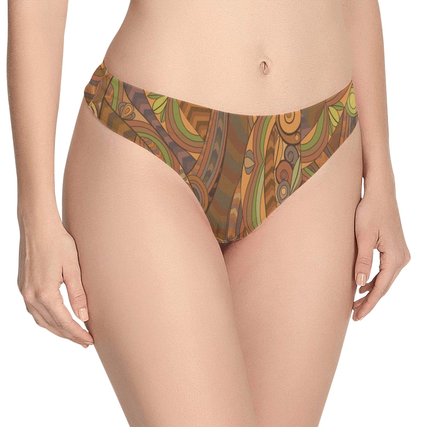 Maori Ornament Design Print Women's Thongs