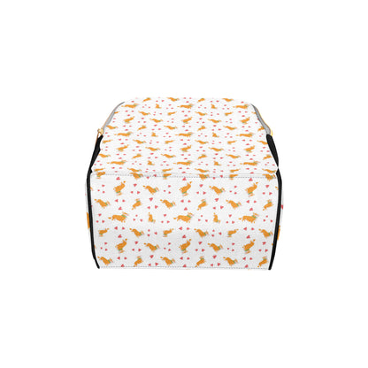 Cardigan Welsh Corgis Pattern Print Design 04 Diaper Bag Backpack