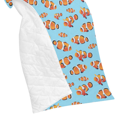 Clownfish Pattern Print Design 01 Premium Quilt