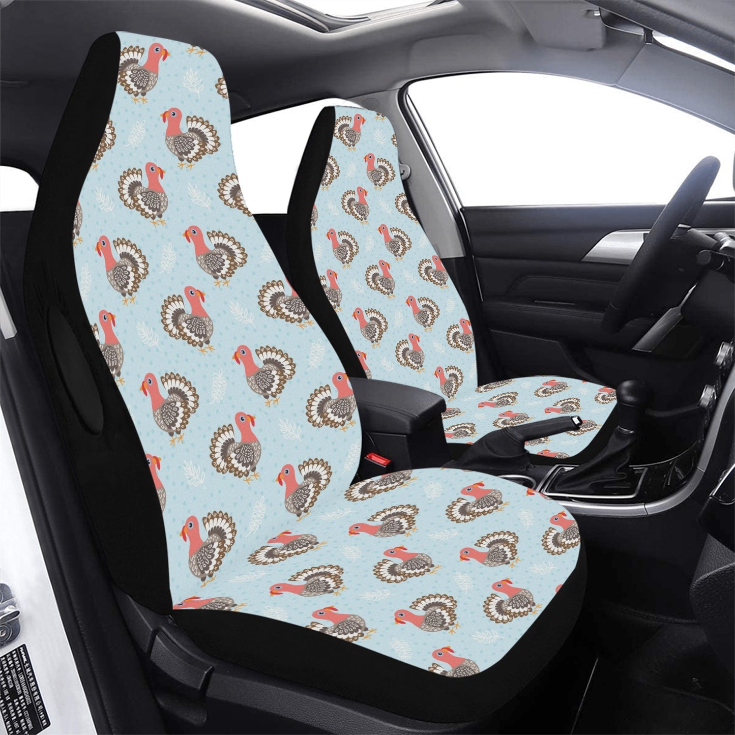 Turkey Print Design LKS403 Car Seat Covers