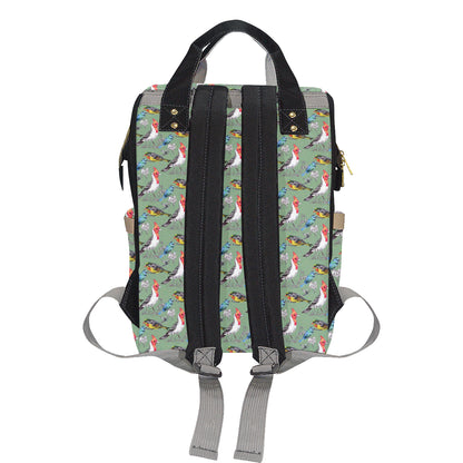 Birds Pattern Print Design 07 Diaper Bag Backpack