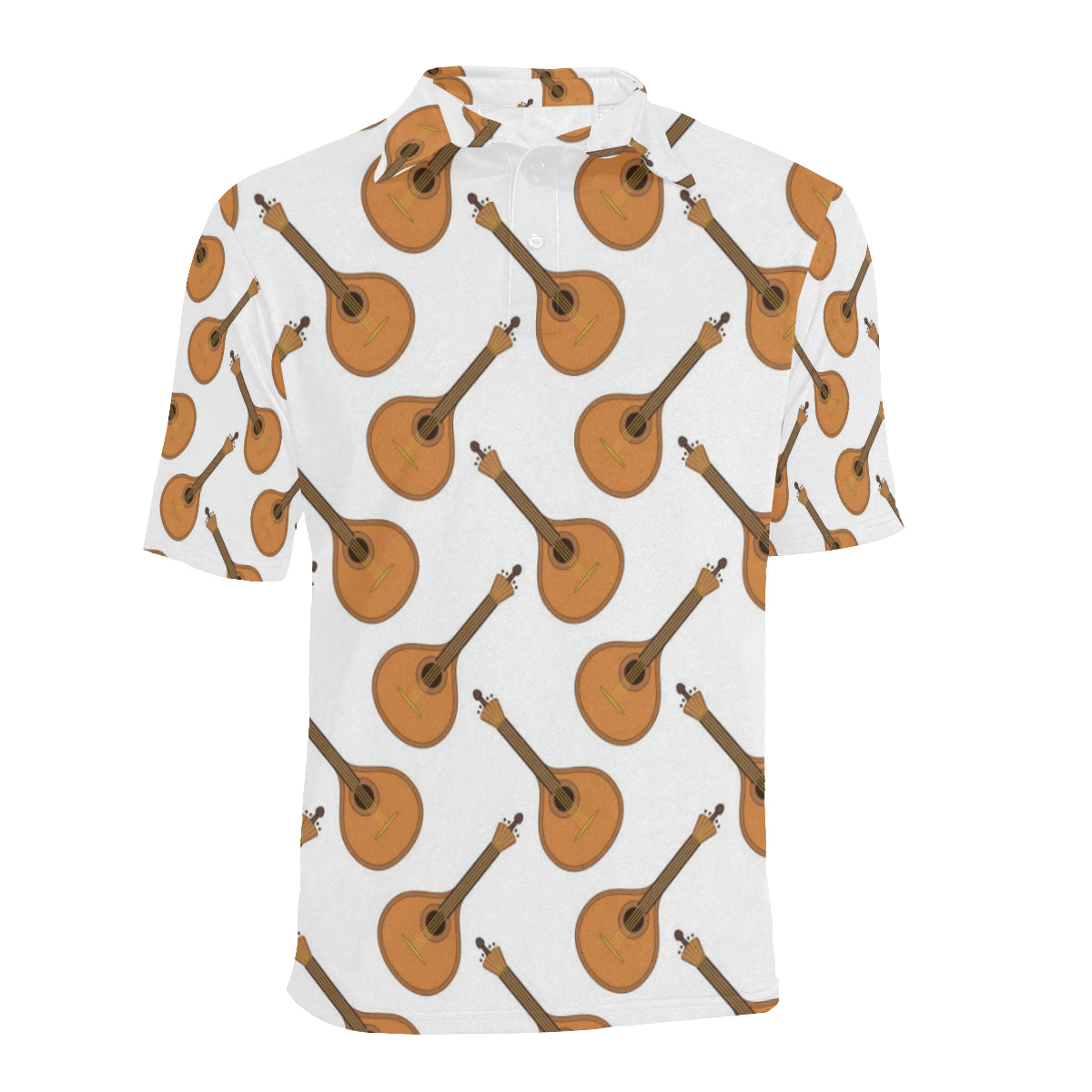 Mandolin Pattern Print Design 01 Men Polo Shirt