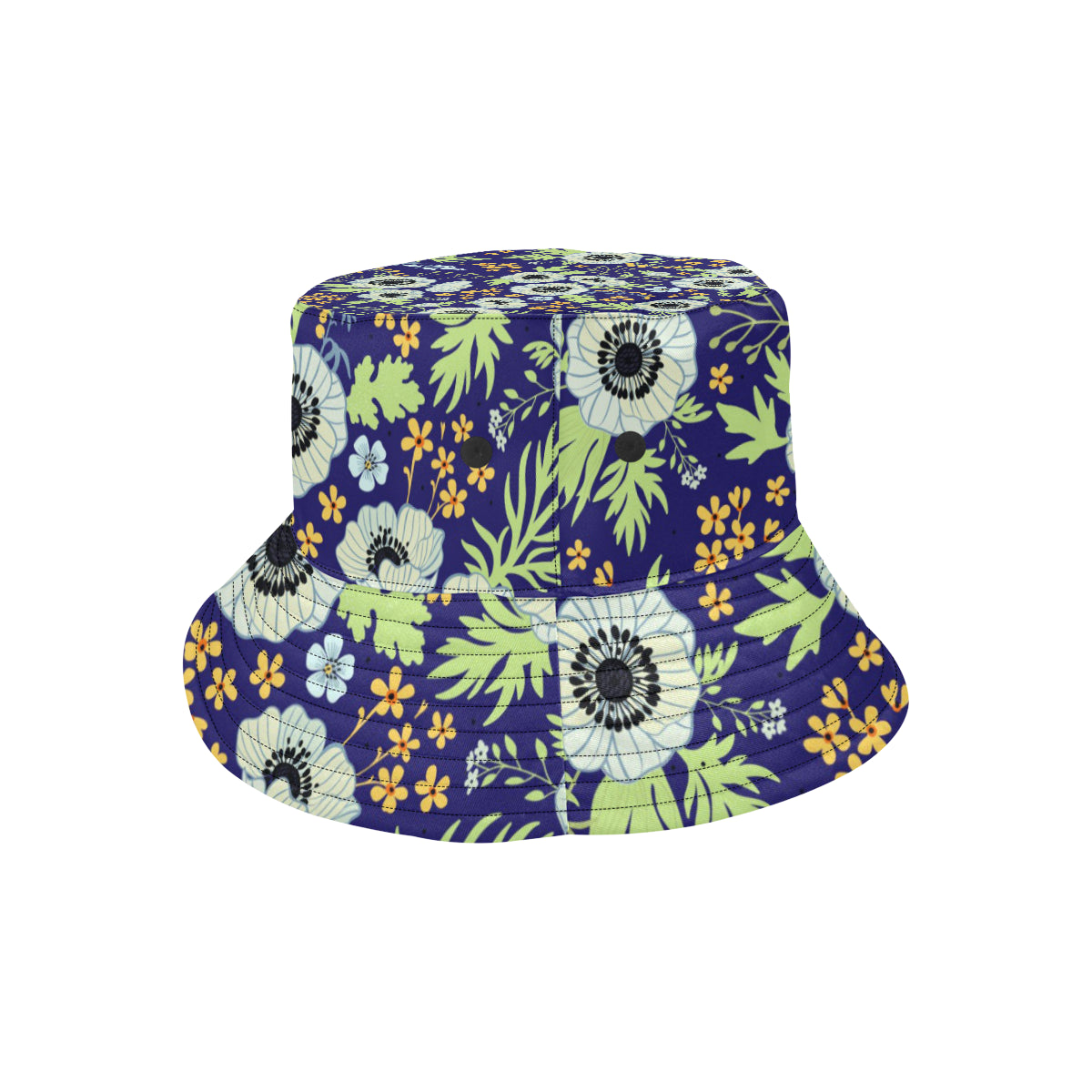 Anemone Pattern Print Design AM06 Unisex Bucket Hat