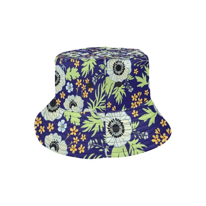 Anemone Pattern Print Design AM06 Unisex Bucket Hat