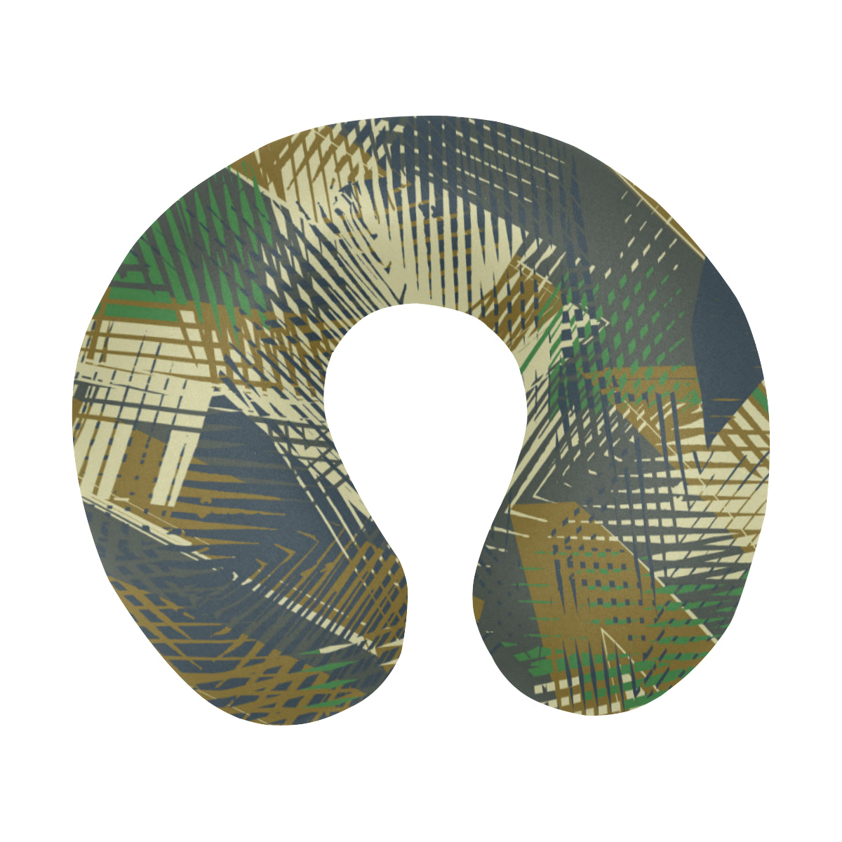 Military Camouflage Pattern Print Design 01 U-Shaped Travel Neck Pillow