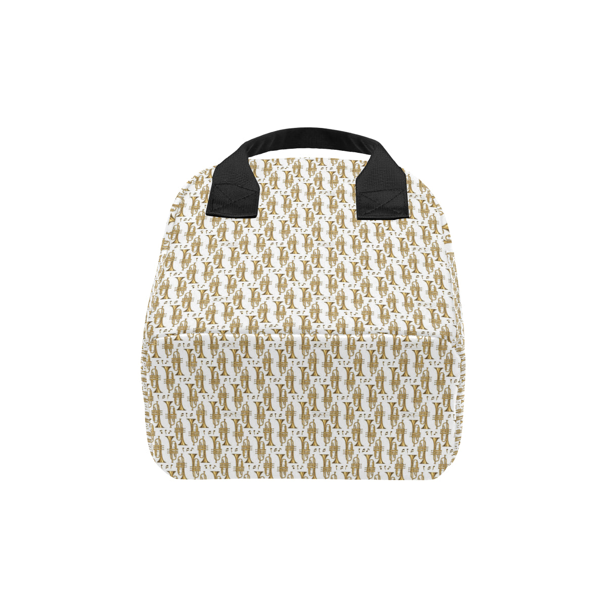 Trumpet with Music Note Print Insulated Lunch Bag