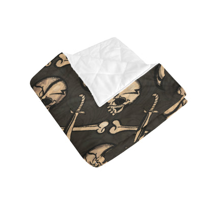 Pirate Pattern Print Design A03 Premium Quilt