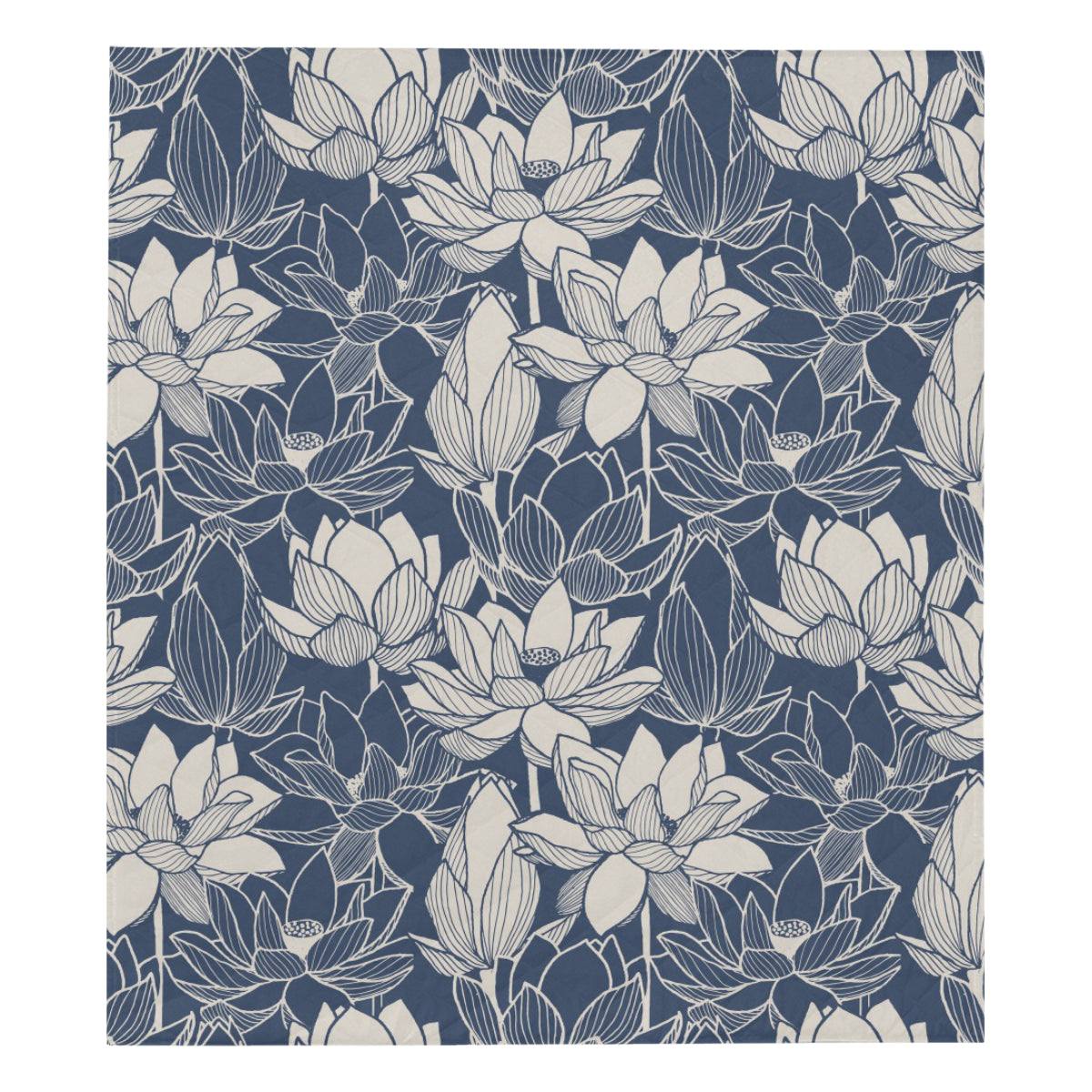 Water Lily Pattern Print Design WL04 Premium Quilt