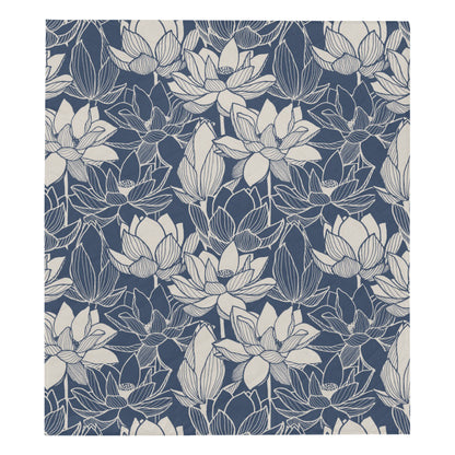 Water Lily Pattern Print Design WL04 Premium Quilt