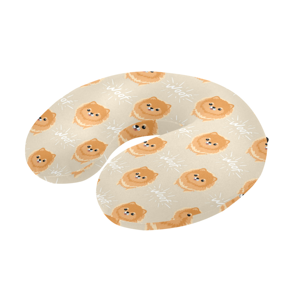 Pomeranians Pattern Print Design A04 U-Shaped Travel Neck Pillow