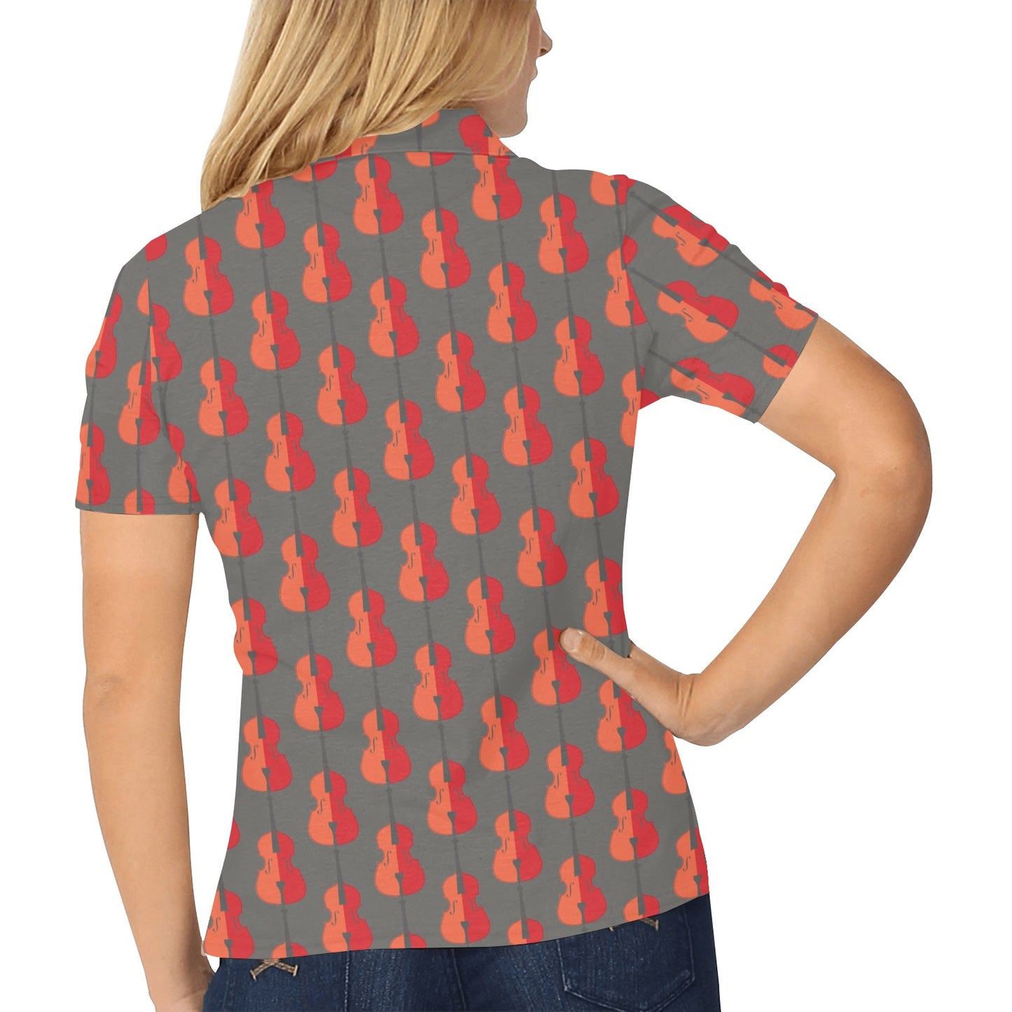 Cello Print Design LKS401 Women's Polo Shirt