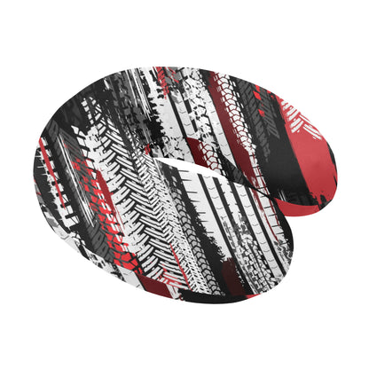 Racing Pattern Print Design A03 U-Shaped Travel Neck Pillow
