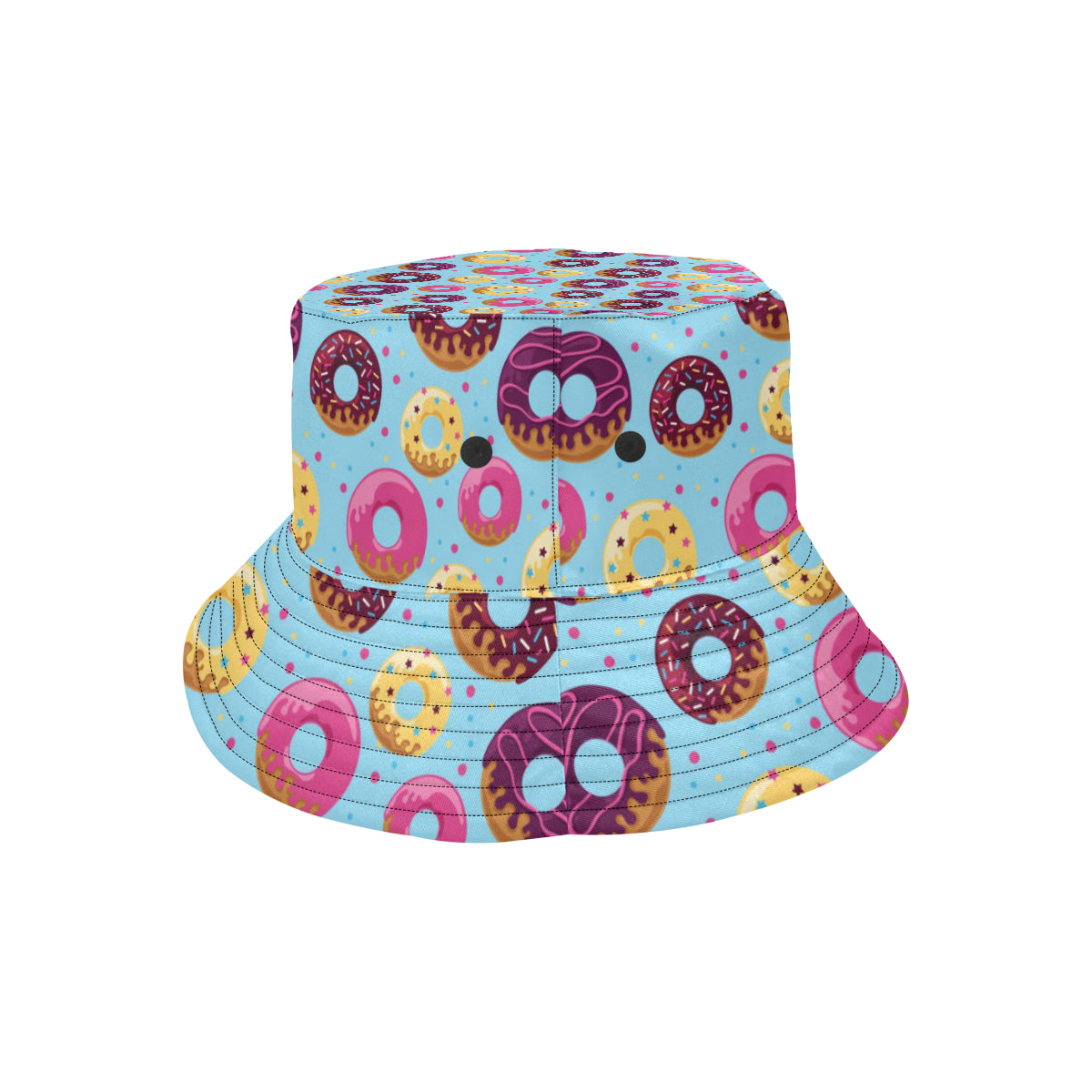 Donut Pattern Print Design DN07 Unisex Bucket Hat