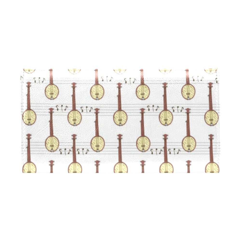 Banjo Print Design LKS402 Women's Trifold Wallet