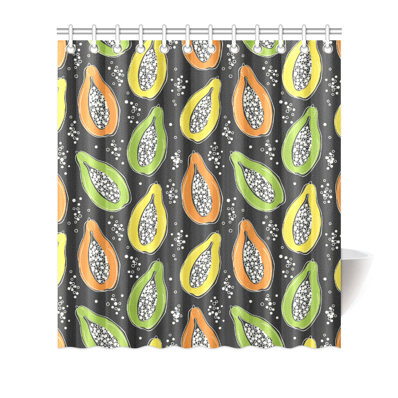 Papaya Pattern Print Design PP05 Shower Curtain