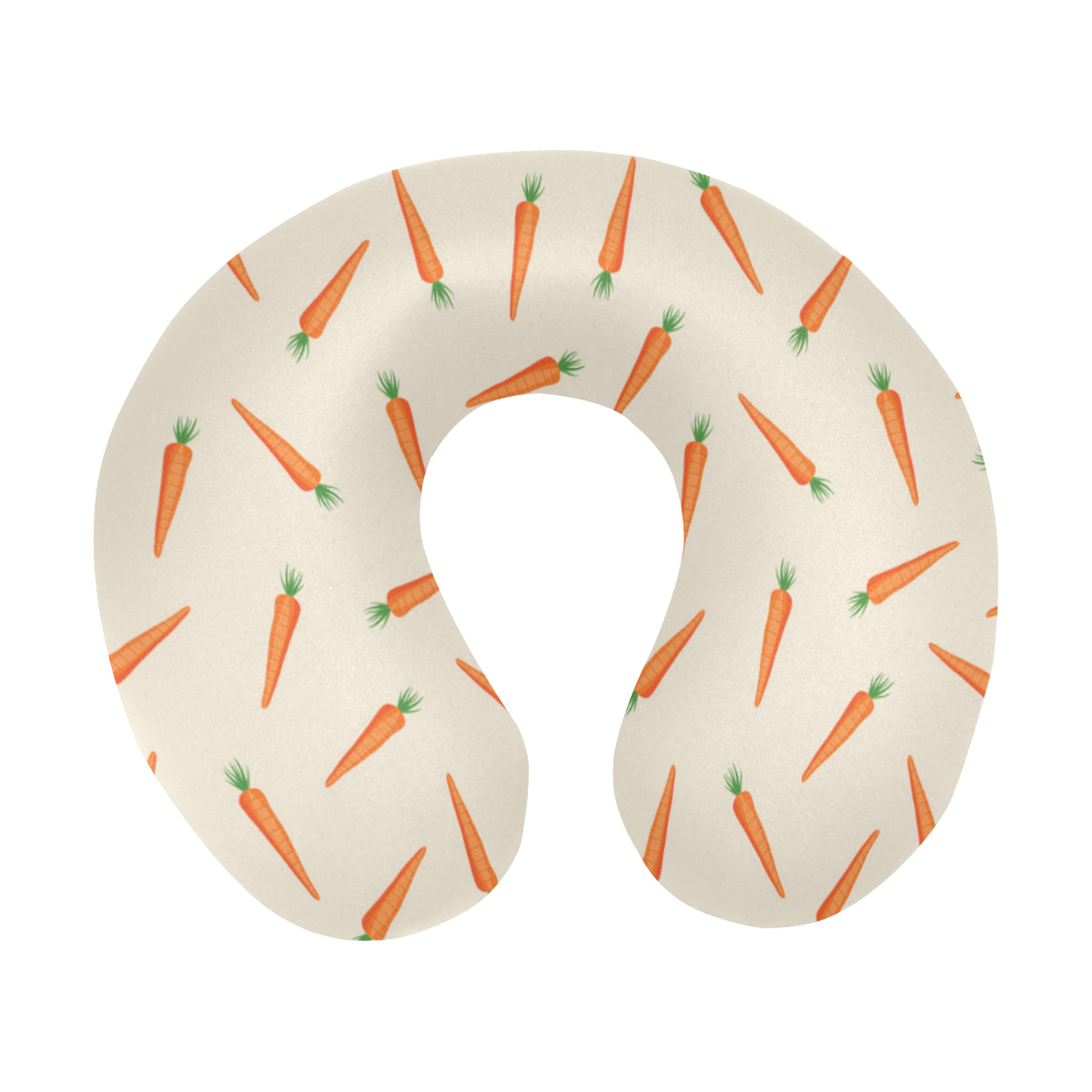 Carrot Pattern Print Design 07 U-Shaped Travel Neck Pillow